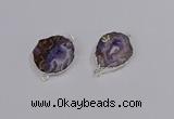 NGC1087 18*25mm - 25*35mm freeform druzy agate gemstone connectors