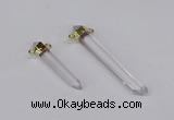 NGC1198 8*35mm - 10*60mm sticks white crystal connectors wholesale