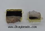 NGC1271 25*40mm - 30*42mm freeform druzy agate connectors