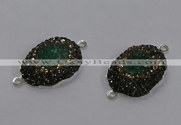 NGC1379 18*25mm freeform druzy agate gemstone connectors