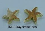 NGC1445 28mm - 30mm starfish fossil coral connectors wholesale