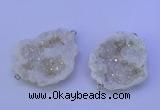 NGC1470 28*35mm - 40*45mm freeform plated druzy agate connectors