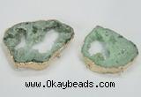 NGC204 50*60mm - 55*75mm freeform druzy agate connectors