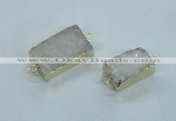 NGC367 15*20mm - 18*30mm freeform druzy agate gemstone connectors