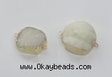 NGC434 20*25mm - 25*30mm freeform druzy agate gemstone connectors