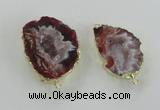 NGC446 18*25mm - 25*35mm freeform druzy agate gemstone connectors