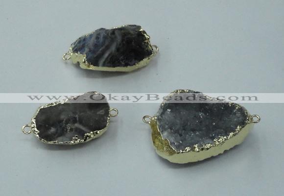 NGC45 18*25mm - 25*35mm freeform druzy agate connectors