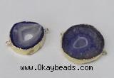 NGC479 25*30mm - 35*40mm freefrom druzy agate gemstone connectors