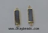 NGC5055 8*28mm - 10*30mm rectangle agate gemstone connectors