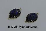 NGC5134 16*20mm oval lapis lazuli gemstone gemstone connectors