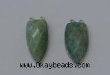 NGC5146 16*35mm - 18*40mm arrowhead amazonite connectors