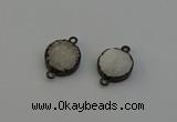 NGC5180 15mm - 16mm coin druzy agate gemstone connectors