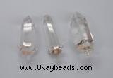 NGC540 10*35mm - 12*45mm faceted nuggets white crystal connectors