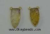 NGC5402 16*35mm - 18*40mm arrowhead citrine gemstone connectors