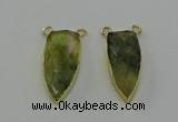 NGC5405 16*35mm - 18*40mm arrowhead green rutilated quartz connectors