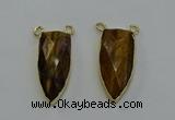 NGC5412 16*35mm - 18*40mm arrowhead yellow tiger eye connectors