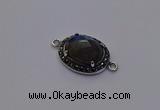 NGC5543 16*20mm oval labradorite gemstone connectors wholesale