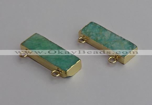 NGC5685 12*35mm rectangle amazonite connectors wholesale