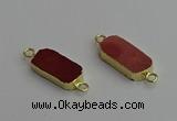 NGC5688 10*22mm - 10*25mm freeform mookaite gemstone connectors