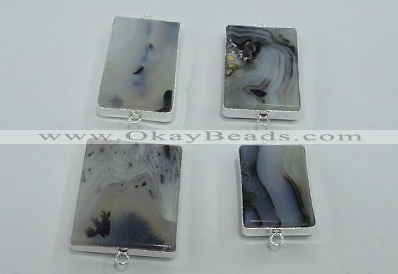 NGC57 20*30mm - 30*40mm freeform agate connectors