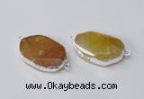 NGC575 18*25mm - 22*30mm freeform agate gemstone connectors