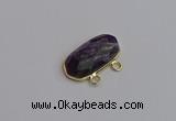 NGC5814 13*25mm faceted oval amethyst connectors wholesale