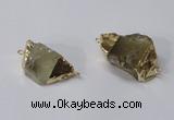 NGC584 18*25mm - 20*30mm nuggets lemon quartz gemstone connectors