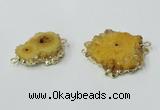 NGC601 15*20mm - 30*35mm freeform druzy agate connectors wholesale