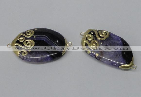 NGC655 20*30mm - 30*40mm freeform druzy agate connectors wholesale