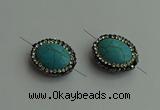 NGC6554 16*20mm oval turquoise connectors wholesale