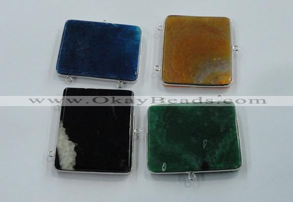 NGC67 45*55mm rectangle agate connectors wholesale