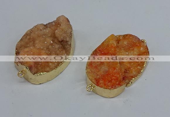 NGC8001 30*40mm - 35*45mm freeform druzy agate connectors