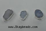 NGC99 18*25mm - 25*35mm freeform druzy agate connectors wholesale