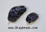 NGC995 20*30mm – 30*40mm freeform sodalite gemstone connectors