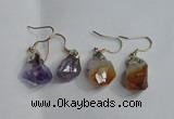 NGE10 13*18mm - 15*20mm nuggets amethyst & citrine earrings wholesale