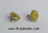 NGE139 12*14mm - 15*18mm freeform druzy agate gemstone earrings