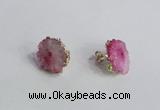 NGE141 12*14mm - 15*18mm freeform druzy agate gemstone earrings