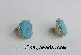 NGE142 12*14mm - 15*18mm freeform druzy agate gemstone earrings