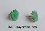 NGE143 12*14mm - 15*18mm freeform druzy agate gemstone earrings