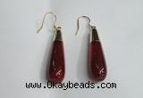 NGE15 10*40mm teardrop agate gemstone earrings wholesale