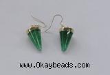 NGE158 11*20mm – 12*22mm cone agate gemstone earrings wholesale