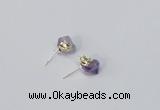 NGE164 4*6mm – 5*8mm freeform lavender amethyst earrings