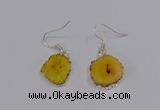 NGE206 18*20mm - 20*25mm freeform druzy agate gemstone earrings