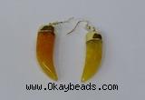 NGE227 10*40mm - 12*45mm oxhorn agate gemstone earrings wholesale