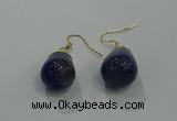 NGE237 15*20mm teardrop agate gemstone earrings wholesale