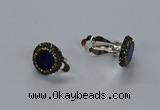 NGE282 15mm - 16mm coin lapis lazuli gemstone earrings wholeasle