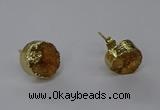 NGE313 12mm - 14mm freeform druzy agate earrings wholesale