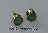 NGE317 12mm - 14mm freeform druzy agate earrings wholesale