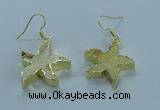 NGE389 20mm - 22mm starfish druzy agate earrings wholesale