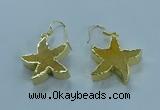 NGE390 20mm - 22mm starfish druzy agate earrings wholesale